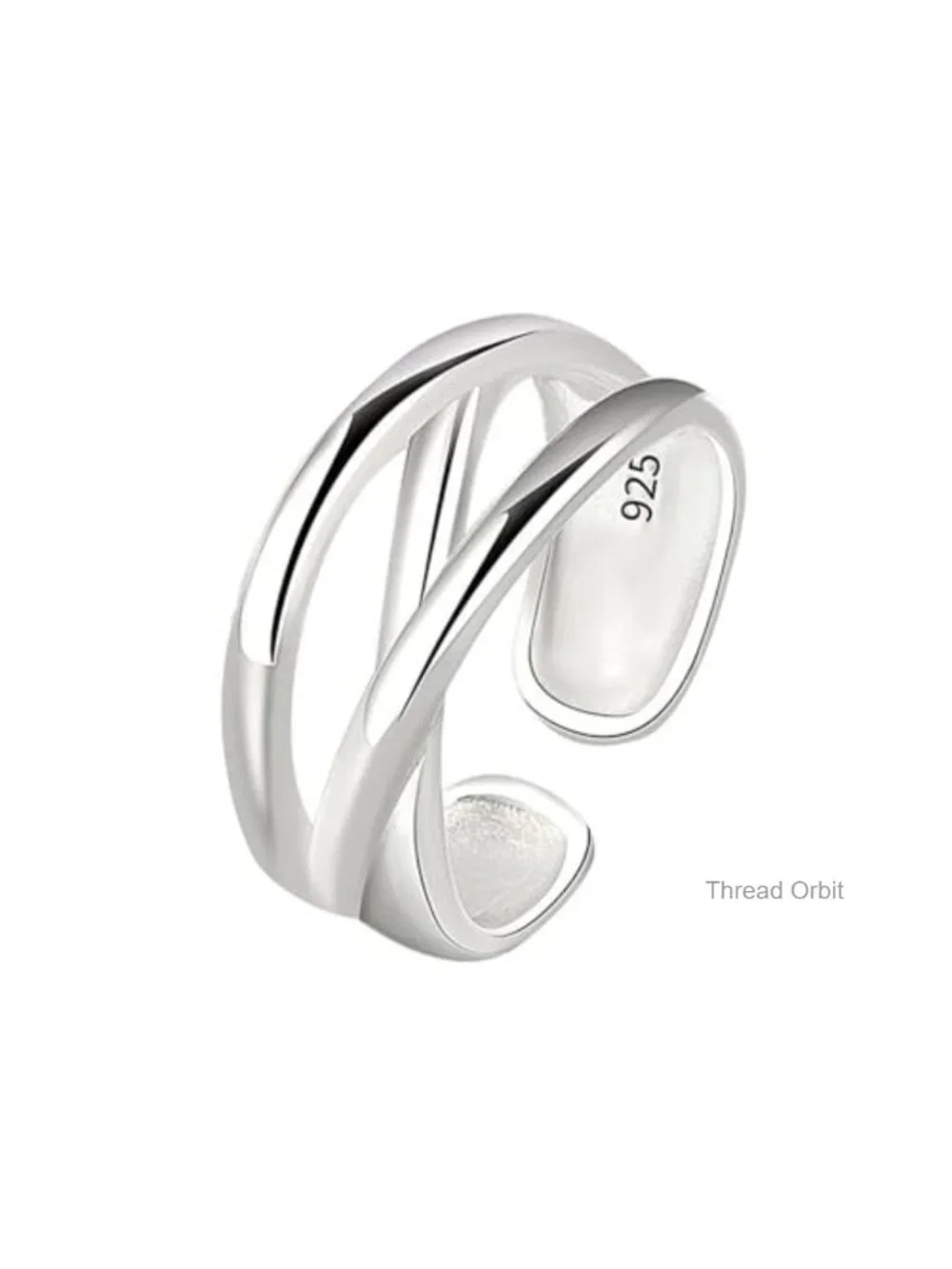 925 Sterling Silver Band Ring Adjustable Chunky Statement Ring Thumb Ring